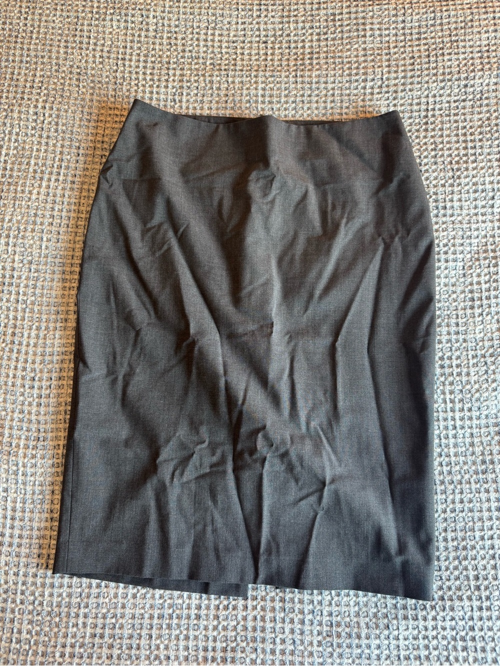 Theory Good Wool Charcoal Melange Skirt (Hemmed)